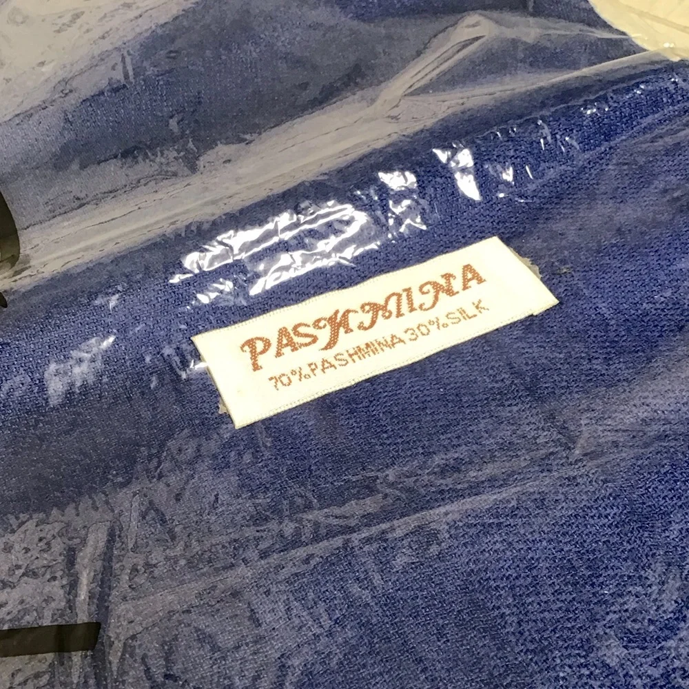 PASHMINA, Women’s Large Scarf Shawl Wrap 70% Pashmina, 30% Silk - New - Picture 3 of 9
